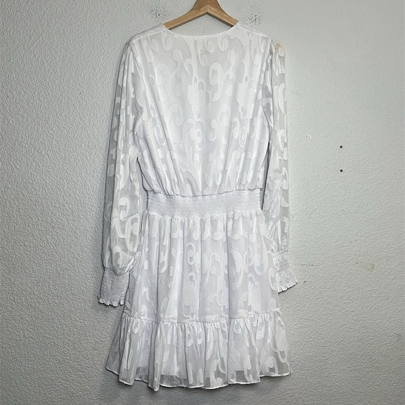 Lilly Pulitzer Cristiana Long Sleeve Dress Size 12 Resort White Crepe Swirl NWT - Picture 5 of 15